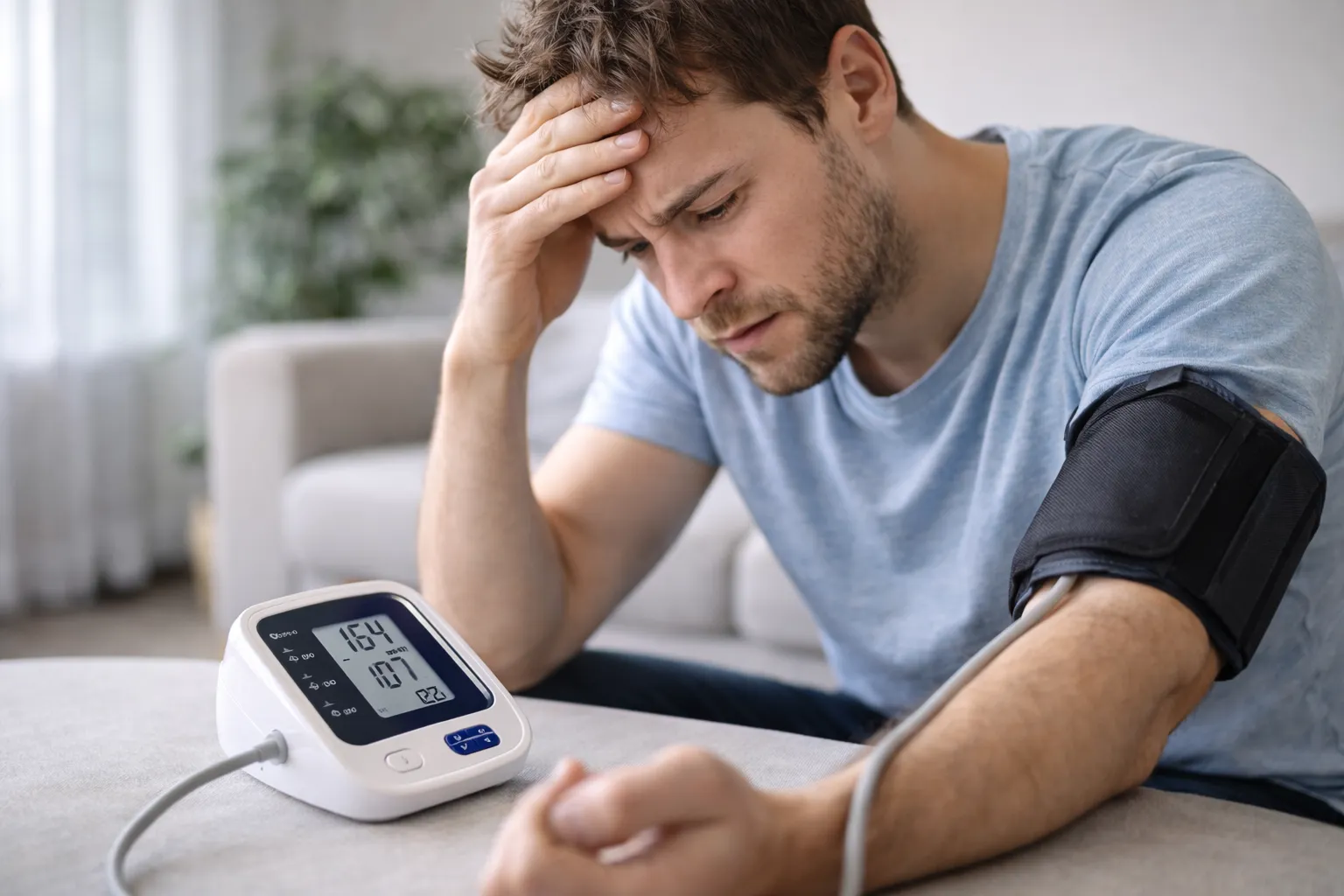 Мужчина с тонометром